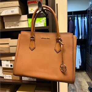 New Michael Kors Brown Leather Satchel